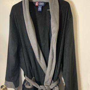 Chap’s Black & Gray Bath Robe One Size
